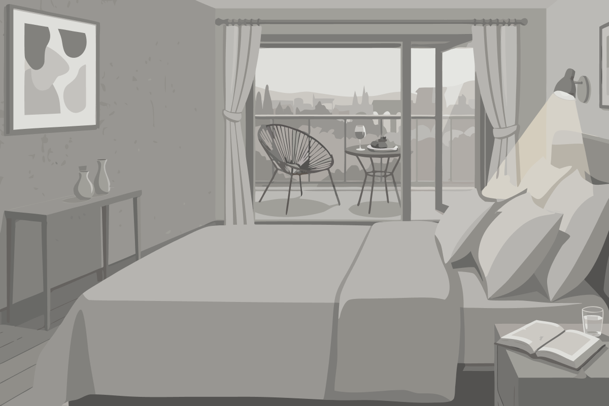 Studio with Pool View